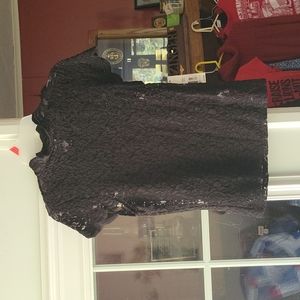 Nobo black lace tee